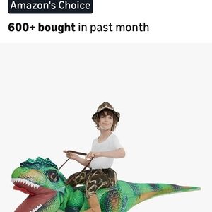 Comin Kids Dinosaur Ride-On Costume - Green